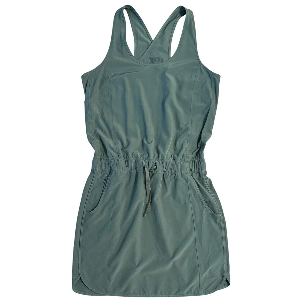 Patagonia Fleetwith Dress Kale Green Scoop Neck Sleeveless Hike REI Women Small
